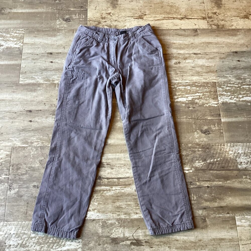GANDER MOUNTAIN Guide Gear Gray Khaki Cargo Flannel Lined Women’s 6